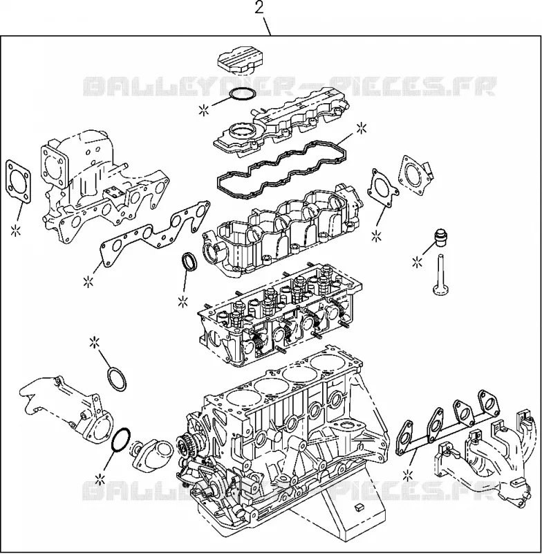 0-05 - Jeu pochette moteur<br />[005A]C24SE;ENG HD OVERHAUL Isuzu PICK UP 2004-2011 DMAX SPACE CAB 4X2 LONG 3.0L 4JJ1-TCX (LS0)