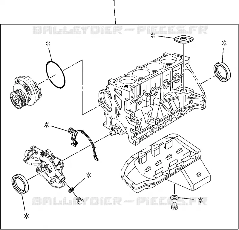 0-05 - Jeu pochette moteur<br />[005A]C24SE;ENG OVERHAUL Isuzu PICK UP 2004-2011 DMAX SPACE CAB 4X2 LONG 3.0L 4JJ1-TCX (LS0)