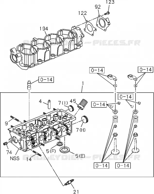 0-11 - Culasse<br />[011A]-'10/9 C24SE Isuzu PICK UP 2004-2011 DMAX AUTOMATIQUE AISIN RMD 3.0L 4JH1-TC (RDM)