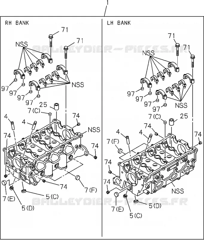 0-11 - Culasse<br />[011A]6VE1(NO.2) Isuzu PICK UP 2004-2011 DMAX AUTOMATIQUE AISIN RMD 3.0L 4JH1-TC (RDM)