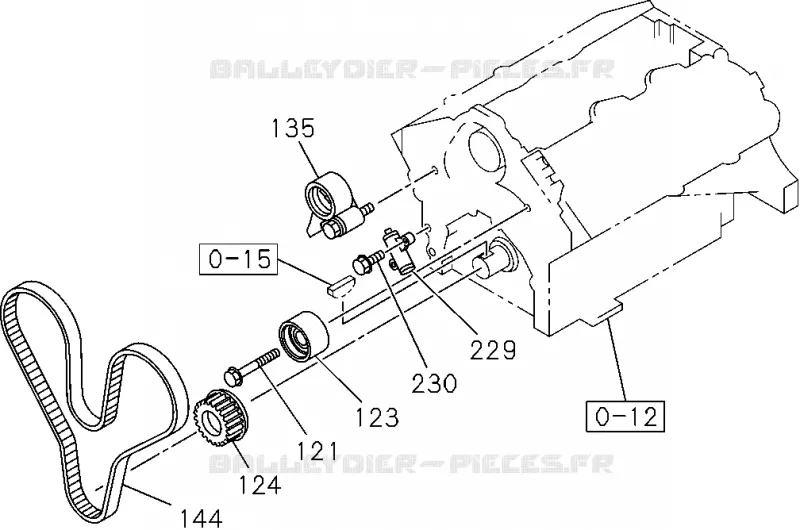0-14 - Arbre à cames et soupapes<br />[014A]6VE1(NO.1) Isuzu PICK UP 2004-2011 DMAX SPACE CAB 4X2 LONG 3.0L 4JJ1-TCX (LS0)