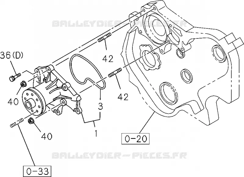 0-30 - Pompe à eau et résistance à la corrosion<br />[030A]4JA1,4JH1 Isuzu PICK UP 2004-2011 DMAX SPACE CAB 4X2 LONG 3.0L 4JJ1-TCX (LS0)
