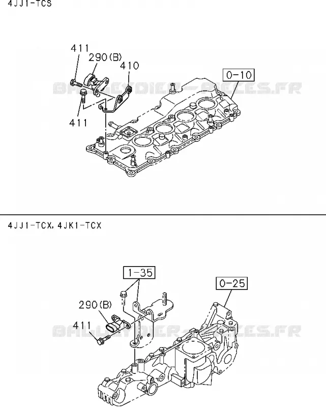 0-40 - Système injection carburant<br />[040A]4JJ1,4JK1(NO.3) Isuzu PICK UP 2004-2011 DMAX AUTOMATIQUE AISIN RMD 3.0L 4JH1-TC (RDM)