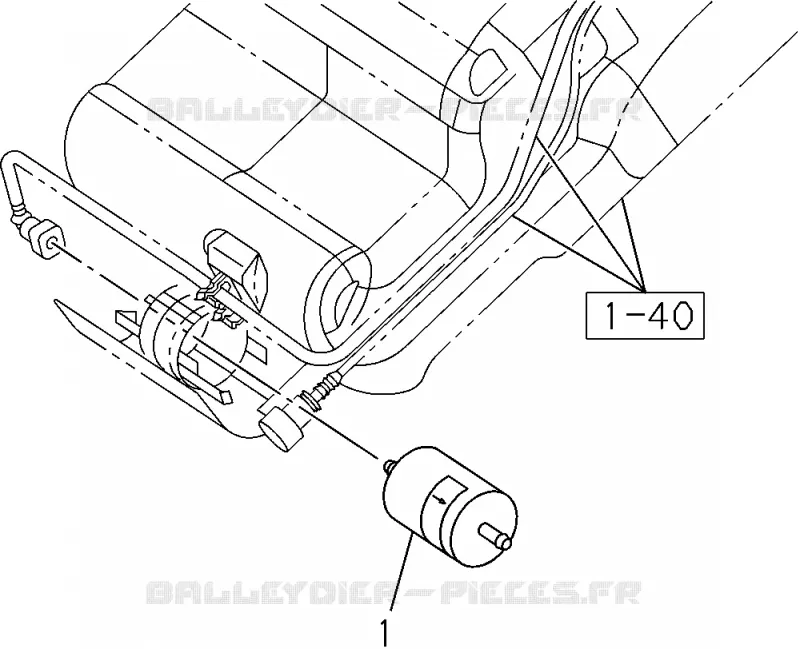 0-41 - Filtre à carburant et support<br />[041A]6VE1,C24SE Isuzu PICK UP 2004-2011 DMAX AUTOMATIQUE AISIN RMD 3.0L 4JH1-TC (RDM)