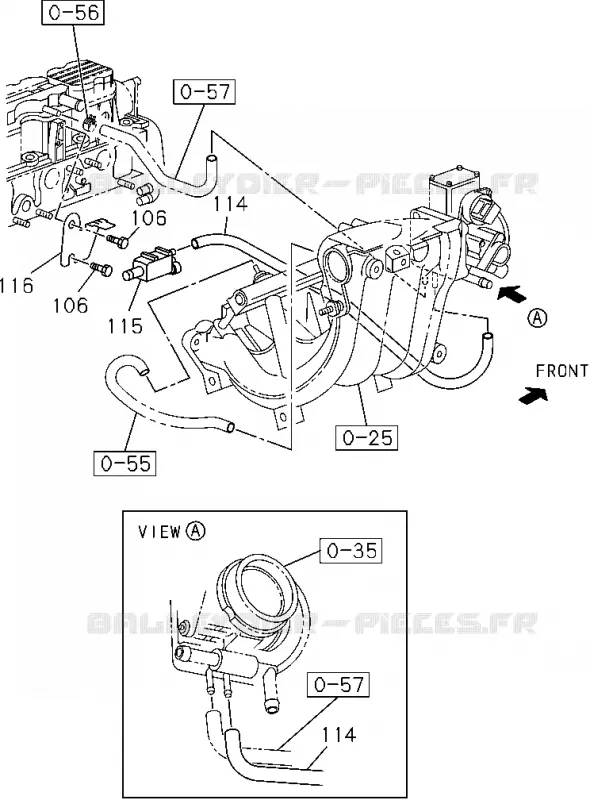 0-45 - SYSTEME Évaporateur;MOTEUR<br />[045A] Isuzu PICK UP 2004-2011 DMAX SPACE CAB 4X2 LONG 3.0L 4JJ1-TCX (LS0)