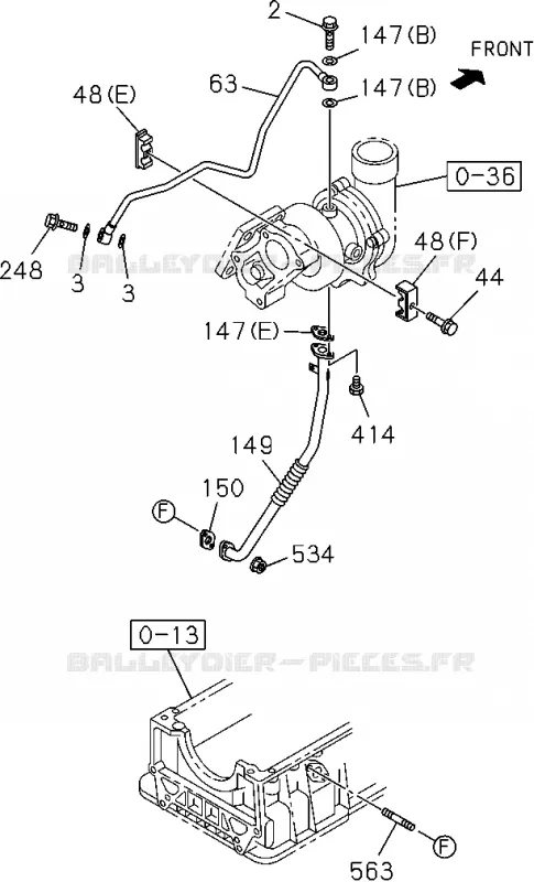 0-52 - Tuyauterie d’huile et de circuit à vide - Moteur<br />[052A]'10/8- 4JJ1-TCX,4JK1-TCX Isuzu PICK UP 2004-2011 DMAX AUTOMATIQUE AISIN RMD 3.0L 4JH1-TC (RDM)