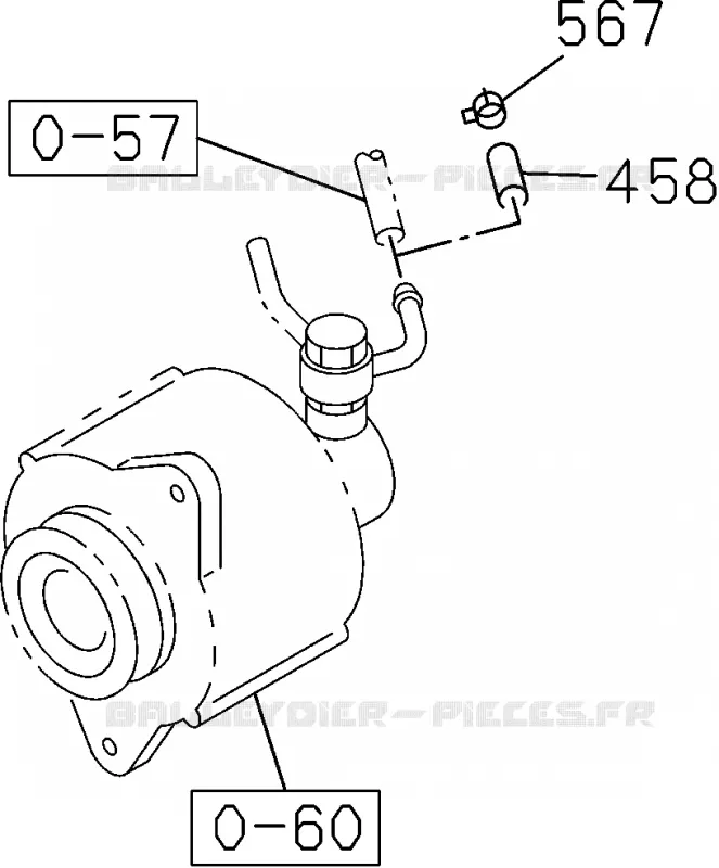 0-52 - Tuyauterie d’huile et de circuit à vide - Moteur<br />[052A]4JA1-T,4JH1-TC Isuzu PICK UP 2004-2011 DMAX AUTOMATIQUE AISIN RMD 3.0L 4JH1-TC (RDM)