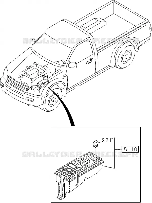 0-57 - Tuyauterie émissions<br />[057A]RELAY;MAIN Isuzu PICK UP 2004-2011 DMAX AUTOMATIQUE AISIN RMD 3.0L 4JH1-TC (RDM)