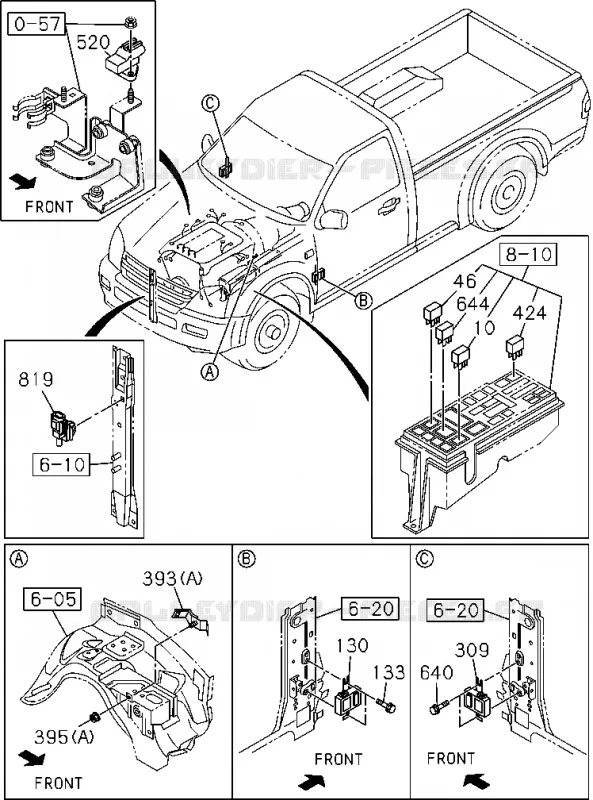 0-60 - Pièces de commande électrique moteur<br />[060A]4JA1,4JH1(NO.4) Isuzu PICK UP 2004-2011 DMAX AUTOMATIQUE AISIN RMD 3.0L 4JH1-TC (RDM)