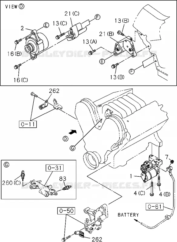 0-60 - Pièces de commande électrique moteur<br />[060A]6VE1(NO.1) Isuzu PICK UP 2004-2011 DMAX AUTOMATIQUE AISIN RMD 3.0L 4JH1-TC (RDM)