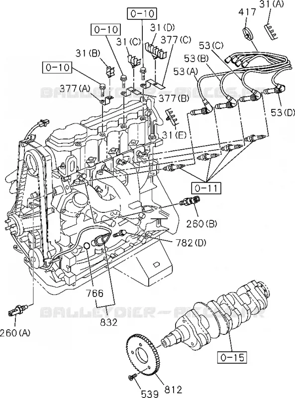 0-60 - Pièces de commande électrique moteur<br />[060A]C24SE(NO.1) Isuzu PICK UP 2004-2011 DMAX SPACE CAB 4X2 LONG 3.0L 4JJ1-TCX (LS0)