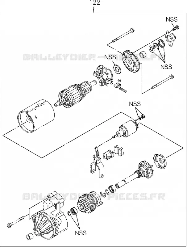 0-65 - Démarreur<br />[065A]C24SE;REPAIR KIT Isuzu PICK UP 2004-2011 DMAX SPACE CAB 4X2 LONG 3.0L 4JJ1-TCX (LS0)