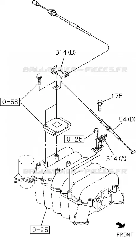 1-01 - Pédale accélérateur et commande<br />[101A]6VE1 Isuzu PICK UP 2004-2011 DMAX SPACE CAB 4X2 LONG 3.0L 4JJ1-TCX (LS0)
