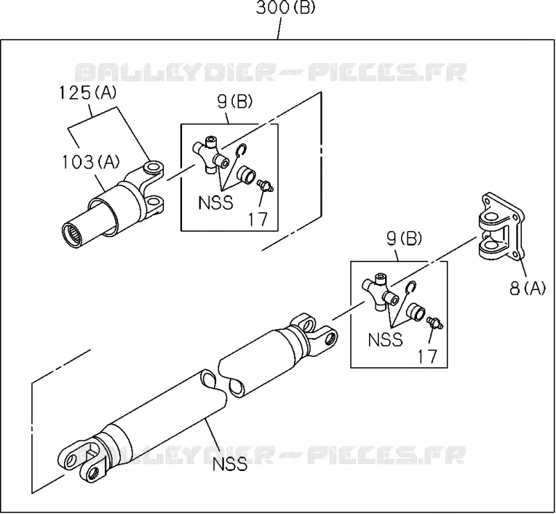 4-01 - Arbre de transmission<br />[401A]COMPONENT;REAR(NO.2) Isuzu PICK UP 2004-2011 DMAX SPACE CAB 4X2 LONG 3.0L 4JJ1-TCX (LS0)