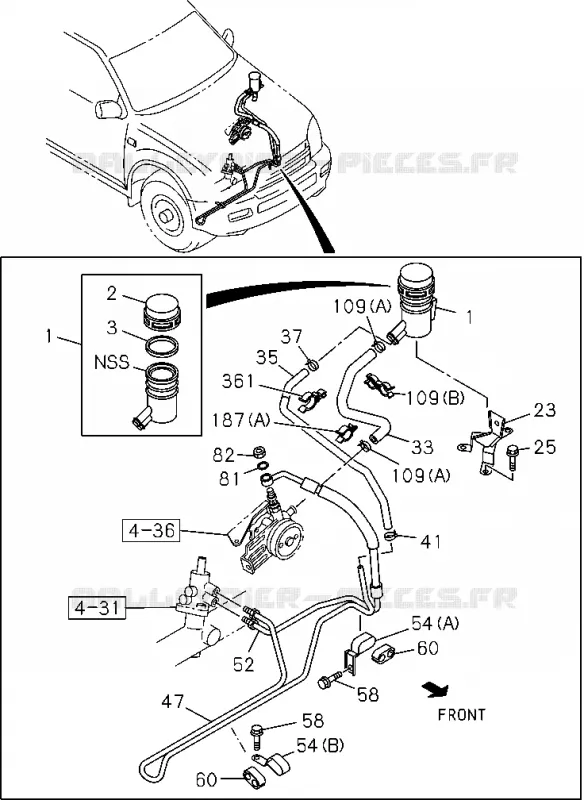 4-35 - Commande de direction assistée - Côté châssis<br />[435A]'03/12- 4JA1,4JH1 Isuzu PICK UP 2004-2011 DMAX AUTOMATIQUE AISIN RMD 3.0L 4JH1-TC (RDM)