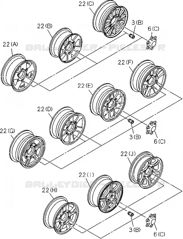 4-80 - Roue<br />[480A]ALUMI WHEEL Isuzu PICK UP 2004-2011 DMAX SPACE CAB 4X2 LONG 3.0L 4JJ1-TCX (LS0)