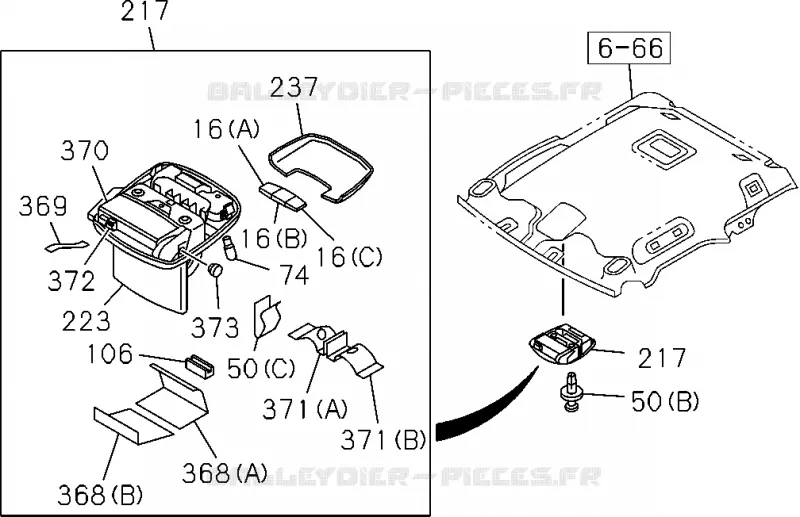 7-45 - Boîte à gants<br />[745A]HEADER CONSOLE Isuzu PICK UP 2004-2011 DMAX SPACE CAB 4X2 LONG 3.0L 4JJ1-TCX (LS0)