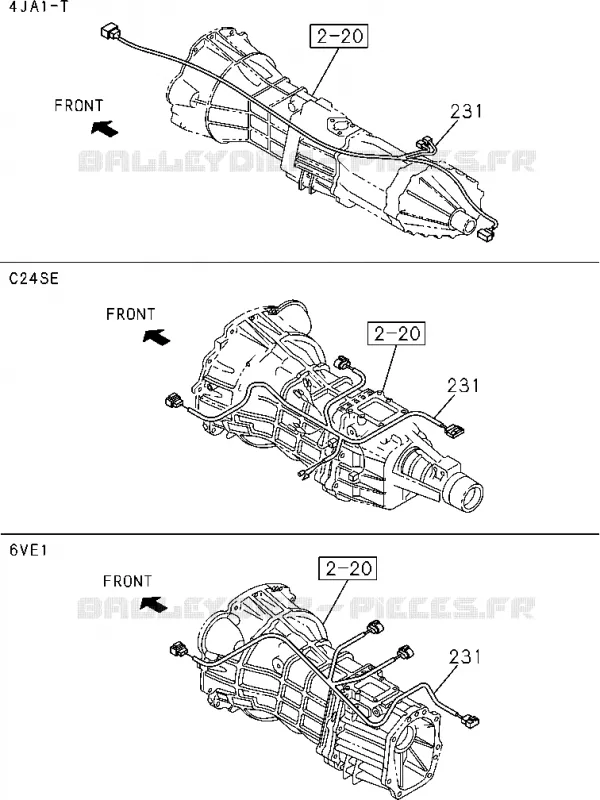 8-10 - Faisceau et fusible<br />[810A]NO.5 Isuzu PICK UP 2004-2011 DMAX AUTOMATIQUE AISIN RMD 3.0L 4JH1-TC (RDM)