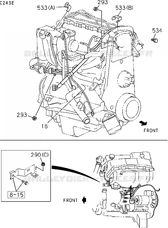 8-10 - Faisceau et fusible<br />[810A]NO.6 Isuzu PICK UP 2004-2011 DMAX SPACE CAB 4X2 LONG 3.0L 4JJ1-TCX (LS0)