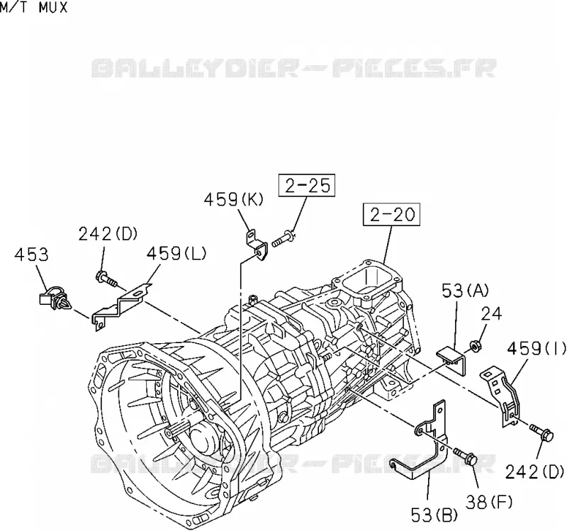 8-15 - Pièces de fixation - Faisceau des câbles<br />[815A]NO.10 Isuzu PICK UP 2004-2011 DMAX AUTOMATIQUE AISIN RMD 3.0L 4JH1-TC (RDM)