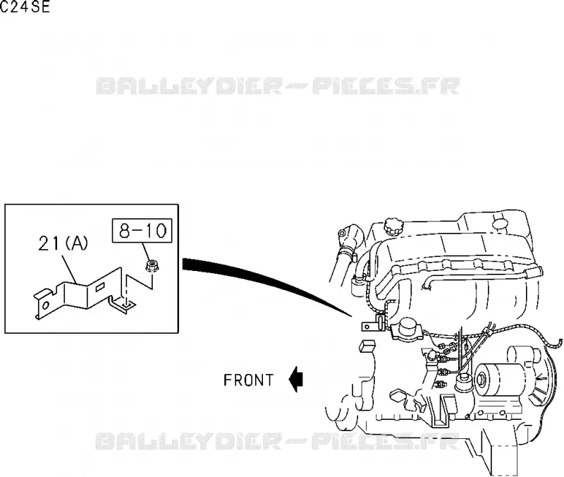 8-15 - Pièces de fixation - Faisceau des câbles<br />[815A]NO.4 Isuzu PICK UP 2004-2011 DMAX AUTOMATIQUE AISIN RMD 3.0L 4JH1-TC (RDM)