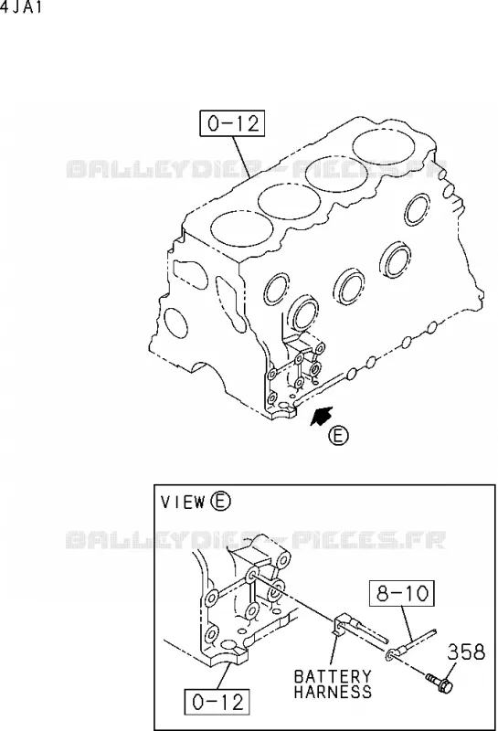 8-15 - Pièces de fixation - Faisceau des câbles<br />[815A]NO.7 Isuzu PICK UP 2004-2011 DMAX AUTOMATIQUE AISIN RMD 3.0L 4JH1-TC (RDM)