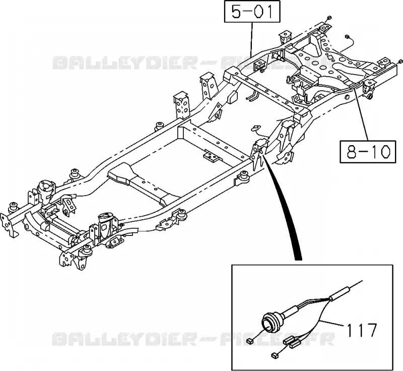 8-16 - Connecteur faisceau des câbles<br />[816A] Isuzu PICK UP 2004-2011 DMAX AUTOMATIQUE AISIN RMD 3.0L 4JH1-TC (RDM)