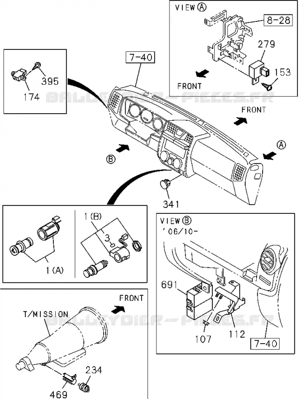 8-26 - Commande électrique et autres pièces<br />[826A]NO.1 Isuzu PICK UP 2004-2011 DMAX AUTOMATIQUE AISIN RMD 3.0L 4JH1-TC (RDM)
