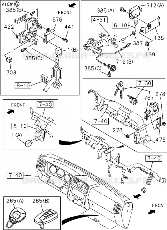 8-28 - Électricité châssis<br />[828A]NO.2 Isuzu PICK UP 2004-2011 DMAX AUTOMATIQUE AISIN RMD 3.0L 4JH1-TC (RDM)