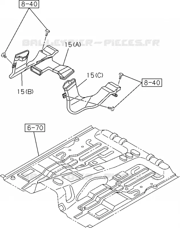 8-41 - Système chauffage; ARRIERE<br />[841A] Isuzu PICK UP 2004-2011 DMAX AUTOMATIQUE AISIN RMD 3.0L 4JH1-TC (RDM)