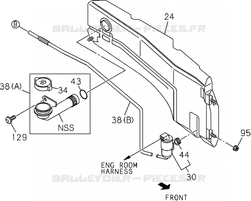 8-80 - Essuie-glace et lave-glace de pare-brise<br />[880A]-'06/9 WASHER TANK Isuzu PICK UP 2004-2011 DMAX AUTOMATIQUE AISIN RMD 3.0L 4JH1-TC (RDM)