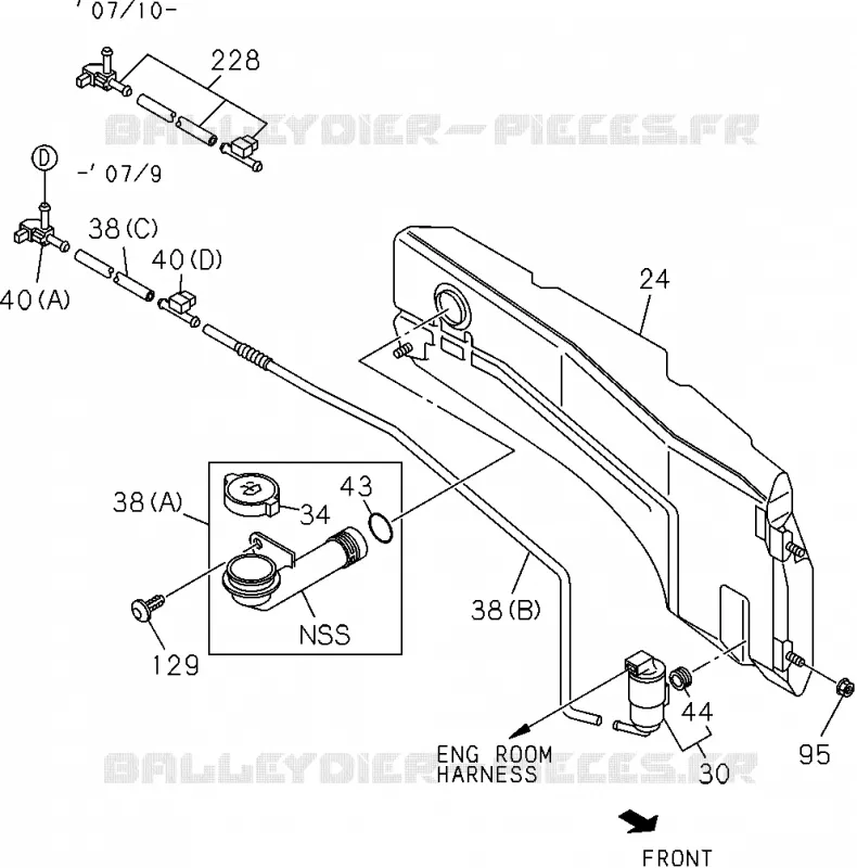 8-80 - Essuie-glace et lave-glace de pare-brise<br />[880A]'06/10- WASHER TANK Isuzu PICK UP 2004-2011 DMAX AUTOMATIQUE AISIN RMD 3.0L 4JH1-TC (RDM)