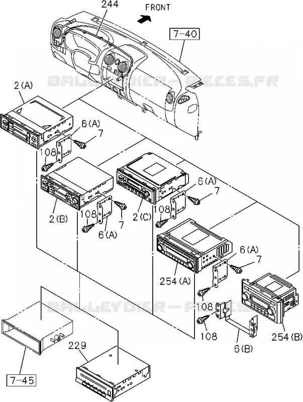 8-90 - Radio et TV<br />[890A]NO.1 Isuzu PICK UP 2004-2011 DMAX AUTOMATIQUE AISIN RMD 3.0L 4JH1-TC (RDM)
