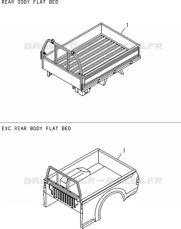 9-30 - Ensemble carrosserie arrière et support<br />[930A]REAR BODY ASM Isuzu PICK UP 2004-2011 DMAX AUTOMATIQUE AISIN RMD 3.0L 4JH1-TC (RDM)