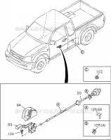 6-86 - Couvercle de trappe à carburant#[686A] CARROSSERIE EXTÉRIEURE, SUPPORT VITRE, GARNITURE PORTE, MOULURE 2004-2011 isuzu-voiture DMAX SPACE CAB 4X2 LONG 3.0L 4JJ1-TCX (LS0) 335