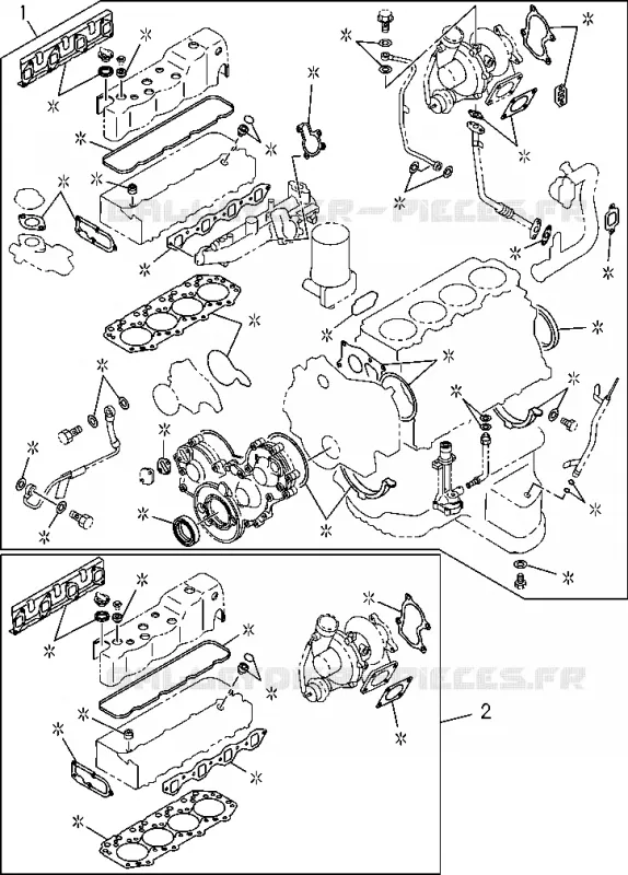 0-05 - Jeu pochette moteur<br />[005A]4JA1-TC Isuzu PICK UP 2004-2011 DMAX SPACE CAB 4X2 LONG 3.0L 4JJ1-TCX (LS0)