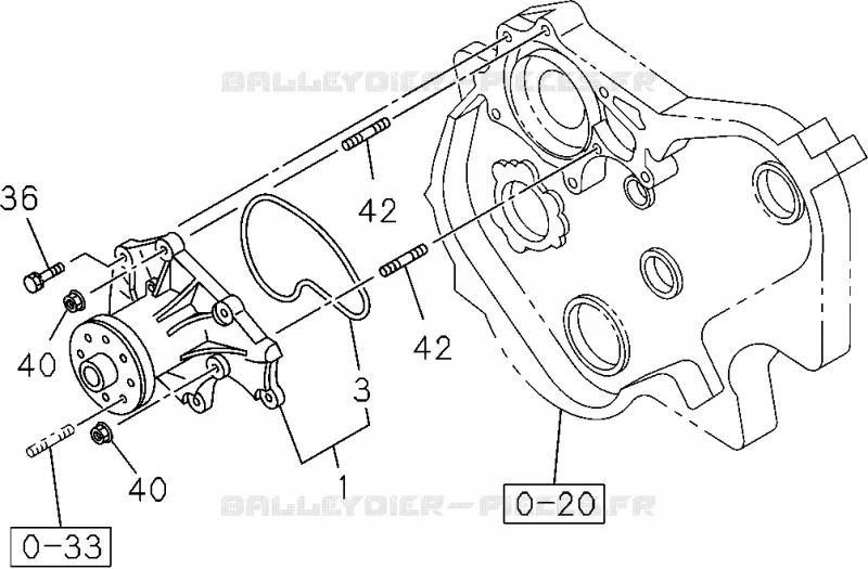 0-30 - Pompe à eau et résistance à la corrosion<br />[030A]4JA1-TC,4JH1-TC Isuzu PICK UP 2004-2011 DMAX SPACE CAB 4X2 LONG 3.0L 4JJ1-TCX (LS0)