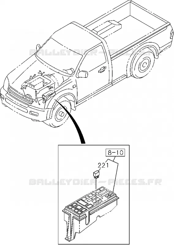 0-57 - Tuyauterie émissions<br />[057A]RELAY;MAIN Isuzu PICK UP 2004-2011 DMAX SPACE CAB 4X2 LONG 3.0L 4JJ1-TCX (LS0)