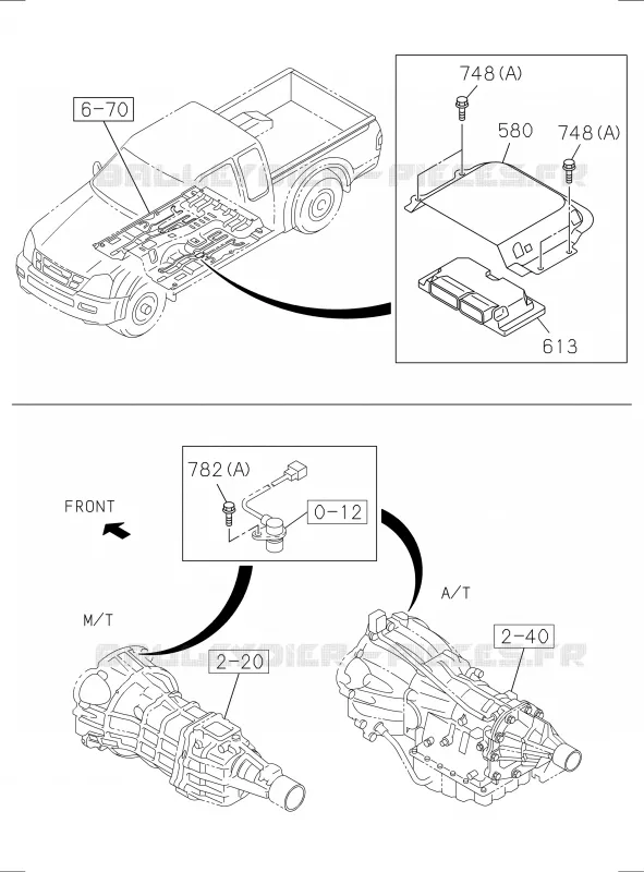 0-60 - Pièces de commande électrique moteur<br />[060A]4JA1-TC,4JH1-TC(NO.3) Isuzu PICK UP 2004-2011 DMAX SPACE CAB 4X2 LONG 3.0L 4JJ1-TCX (LS0)