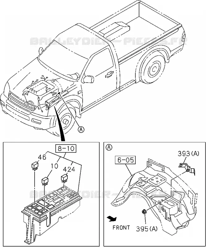0-60 - Pièces de commande électrique moteur<br />[060A]4JA1-TC,4JH1-TC(NO.4) Isuzu PICK UP 2004-2011 DMAX SPACE CAB 4X2 LONG 3.0L 4JJ1-TCX (LS0)