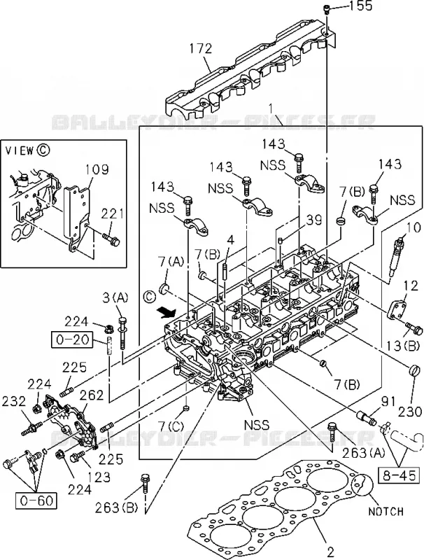 0-11 - Culasse<br />[011A]4JK1-TCY Isuzu PICK UP 2012 DMAX CREW CAB 4X4 LONG 2.5L 4JA1-T (LP0)
