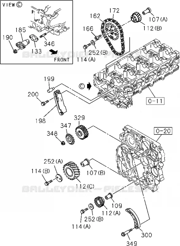 0-14 - Arbre à cames et soupapes<br />[014A]4JJ1,4JK1(NO.2) Isuzu PICK UP 2012 DMAX CREW CAB 4X4 LONG 2.5L 4JA1-T (LP0)