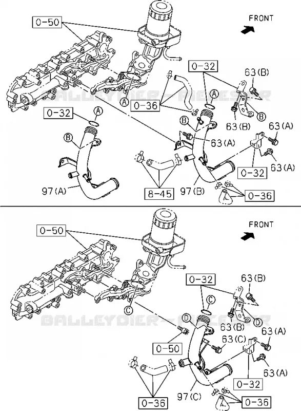 0-30 - Pompe à eau et résistance à la corrosion<br />[030A]WATER PIPE Isuzu PICK UP 2012 DMAX CREW CAB 4X4 LONG 2.5L 4JA1-T (LP0)