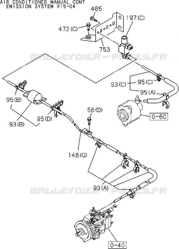 0-57 - Tuyauterie émissions<br />[057A]4JA1(NO.1) Isuzu PICK UP 2012 DMAX CREW CAB 4X4 LONG 2.5L 4JA1-T (LP0)