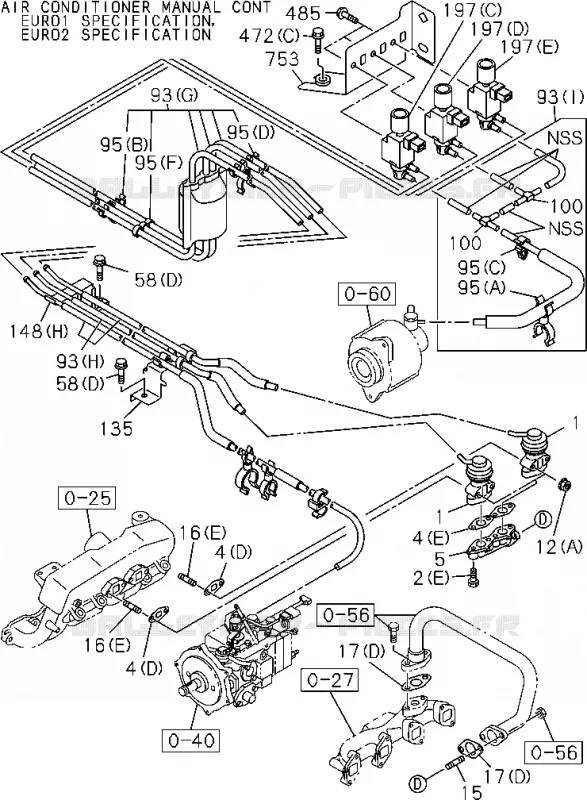 0-57 - Tuyauterie émissions<br />[057A]4JA1(NO.3) Isuzu PICK UP 2012 DMAX CREW CAB 4X4 LONG 2.5L 4JA1-T (LP0)
