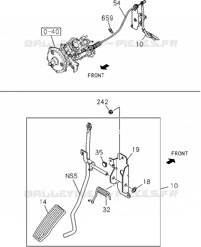 1-01 - Pédale accélérateur et commande<br />[101A]4JA1 Isuzu PICK UP 2012 DMAX CREW CAB 4X4 LONG 2.5L 4JK1-TCY (RDX)
