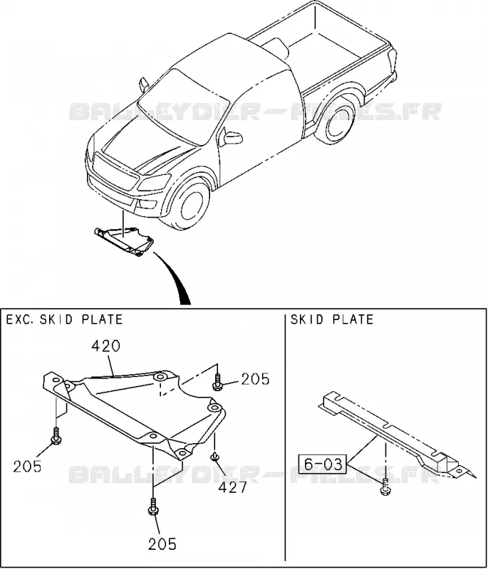 1-10 - Radiateur<br />[110A]AIR GUIDE Isuzu PICK UP 2012 DMAX CREW CAB 4X4 LONG 2.5L 4JK1-TCY (RDX)