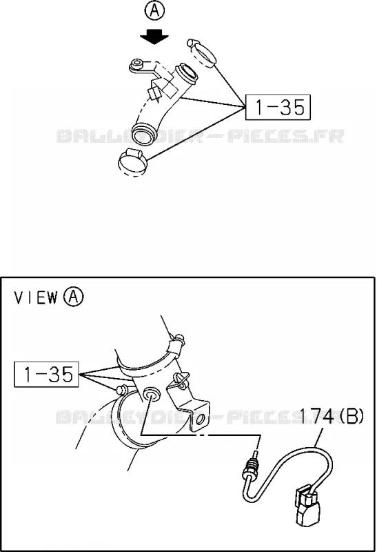 1-31 - Conduite à air<br />[131A]4JK1-TCY(NO.2) Isuzu PICK UP 2012 DMAX CREW CAB 4X4 LONG 2.5L 4JK1-TCY (RDX)