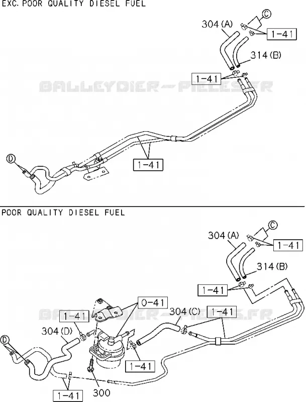 1-40 - Réservoir à carburant<br />[140A]SEDIMENTER,FUEL HOSE Isuzu PICK UP 2012 DMAX CREW CAB 4X4 LONG 2.5L 4JK1-TCY (RDX)