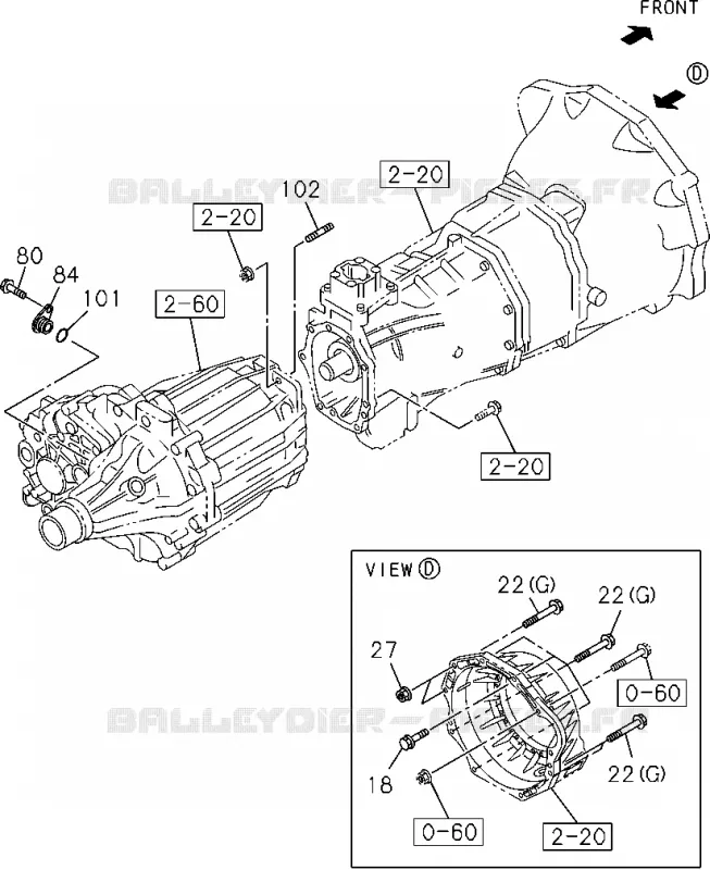 2-25 - PPignon menant compteur de vitesse<br />[225A]M/T AISIN Isuzu PICK UP 2012 DMAX CREW CAB 4X4 LONG 2.5L 4JK1-TCY (RDX)